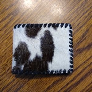 Montana West Men's Wallet Cow Hide Fur